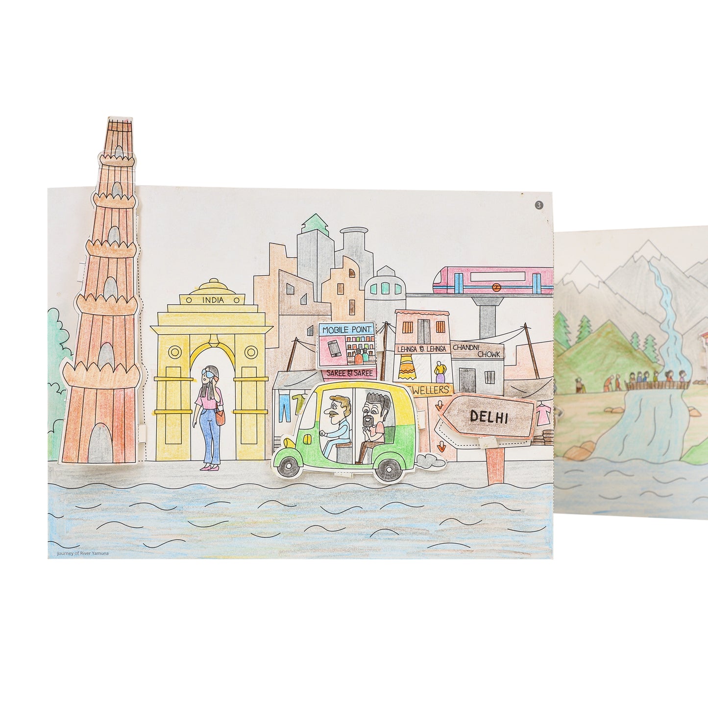 DIY Colouring kit Journey of River Yamuna