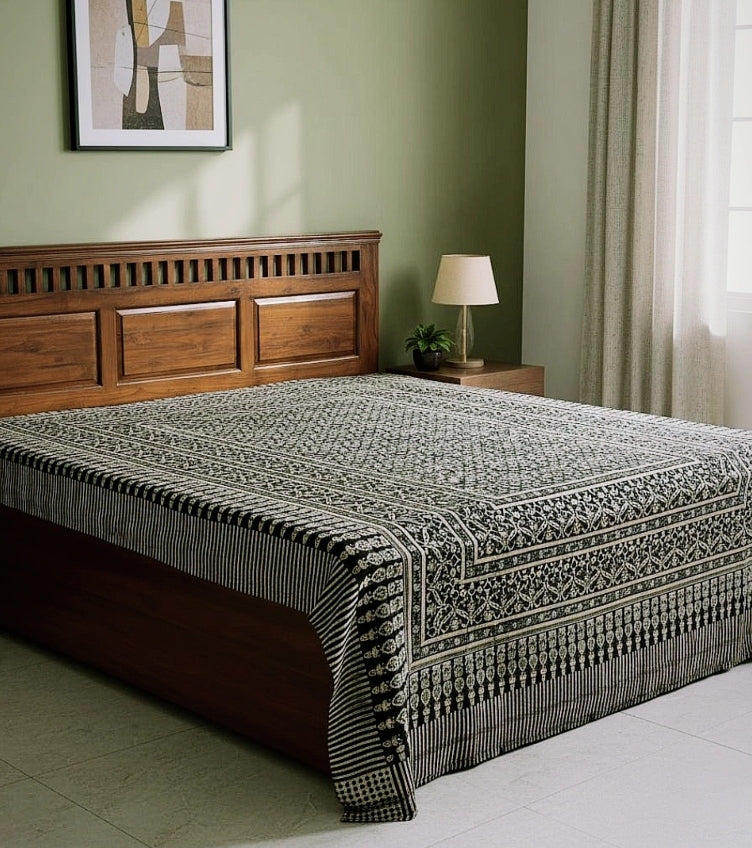 Ajrakh Cotton Bedsheets