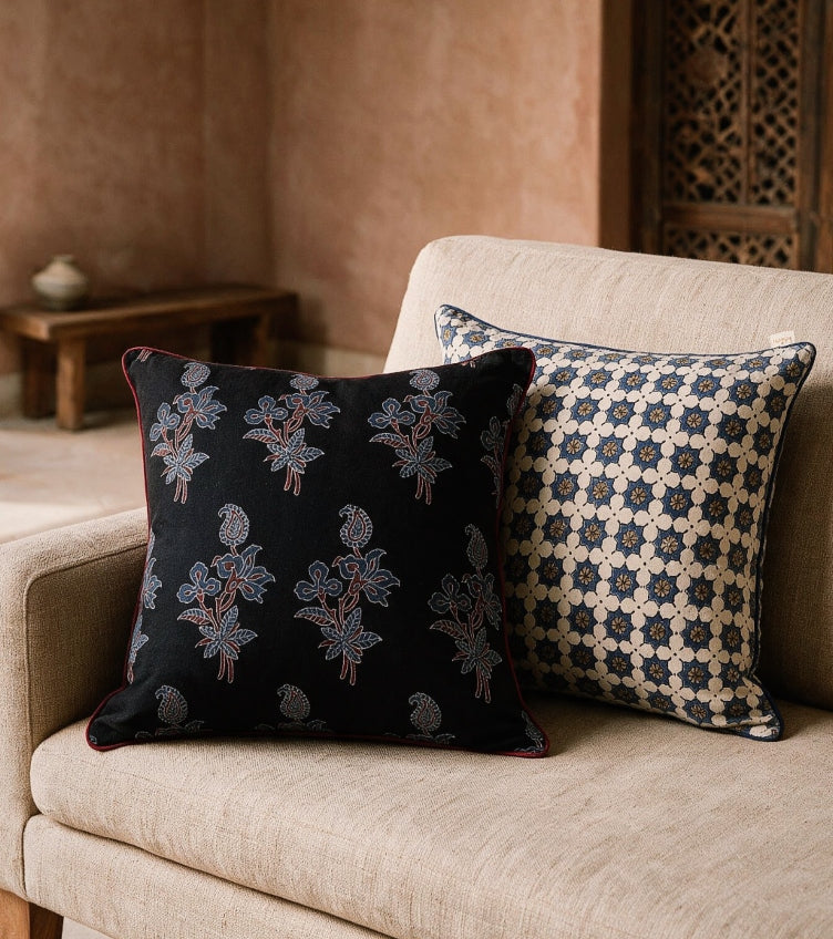 Ajrakh Cushion Covers