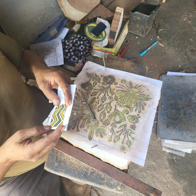 Artisans Making Block for Block Printing