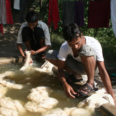 Artisans Washing Thread