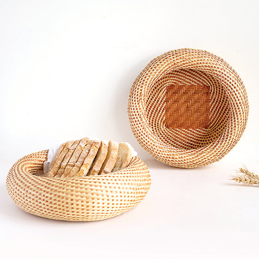 Round Bamboo Bread Basket