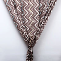 Zigzag - Dabu Hand Block Printed  Cotton Curtain with Beadwork (Copy)