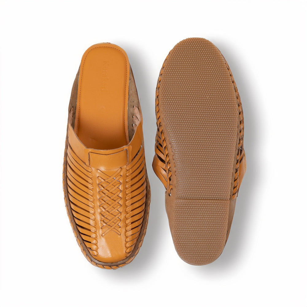 CSK Yellow - Handmade Leather Loafer Kolhapuri Chappal for Men