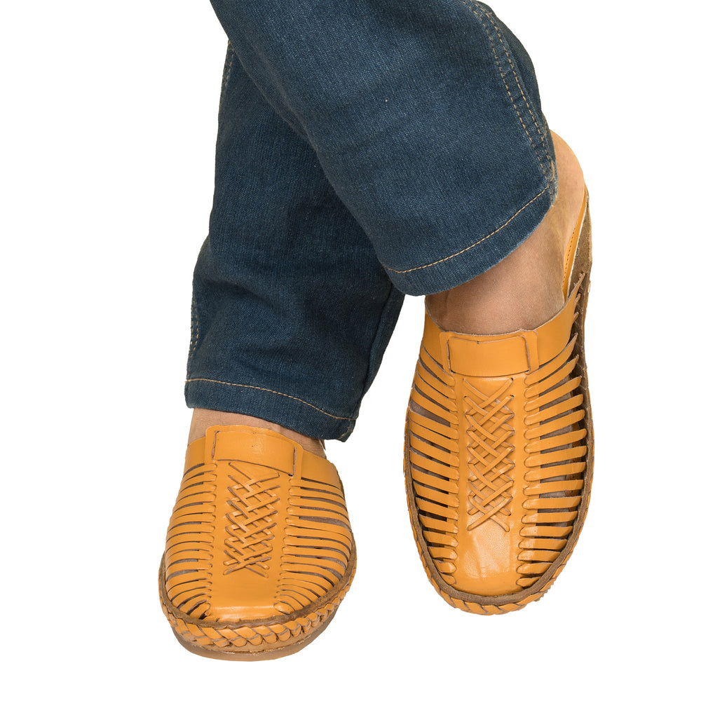 CSK Yellow - Handmade Leather Loafer Kolhapuri Chappal for Men