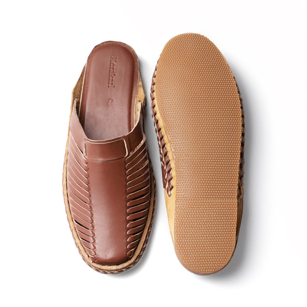 Brown Sherry  - Handmade Kolhapuri Leather Loafer for Men