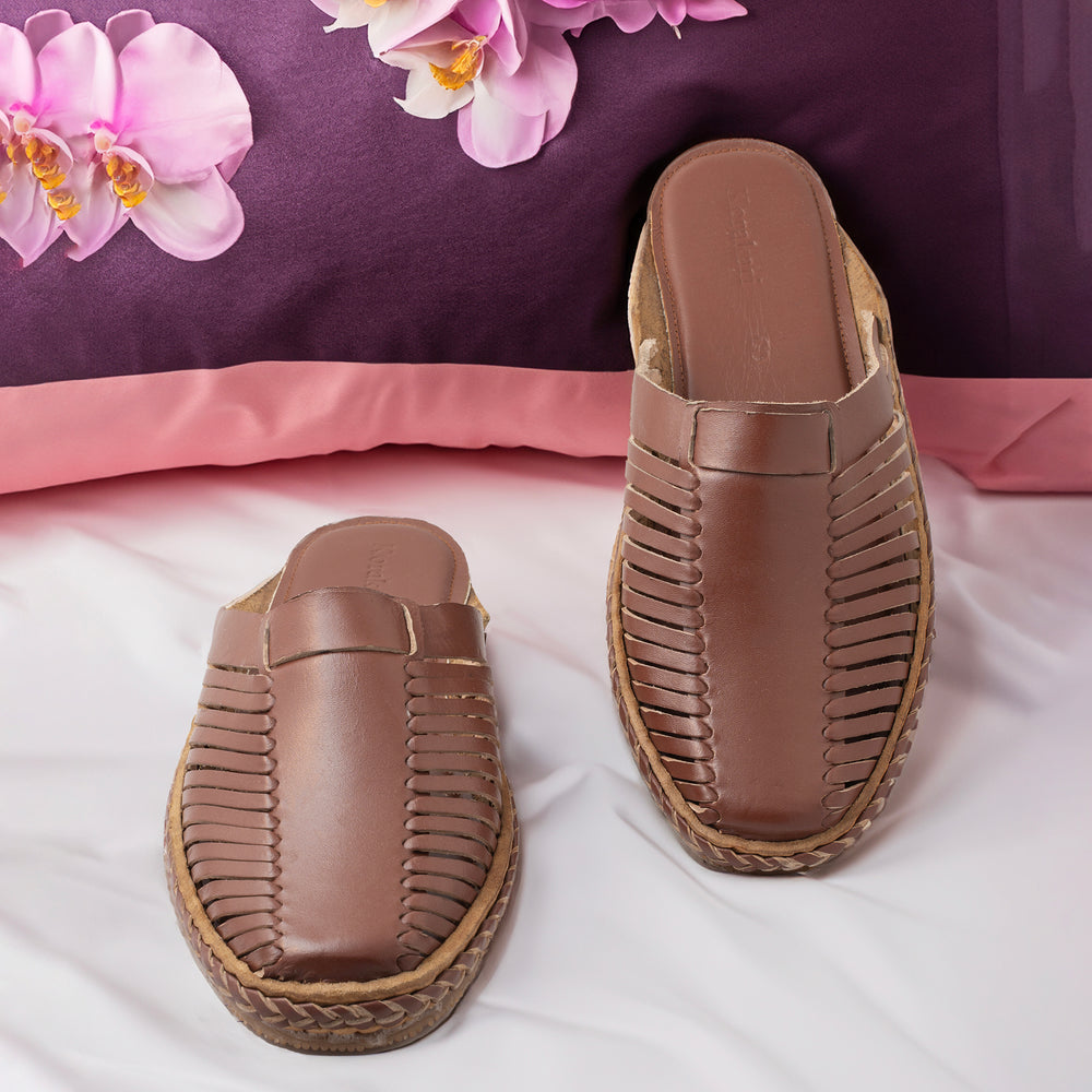 Brown Sherry  - Handmade Kolhapuri Leather Loafer for Men