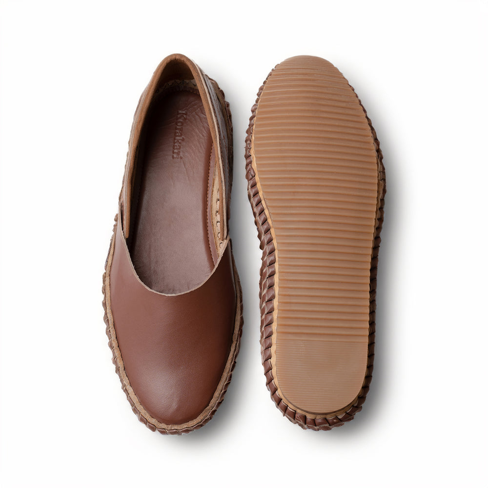 Umber - Kolhapuri Bantu Leather Loafer for Women