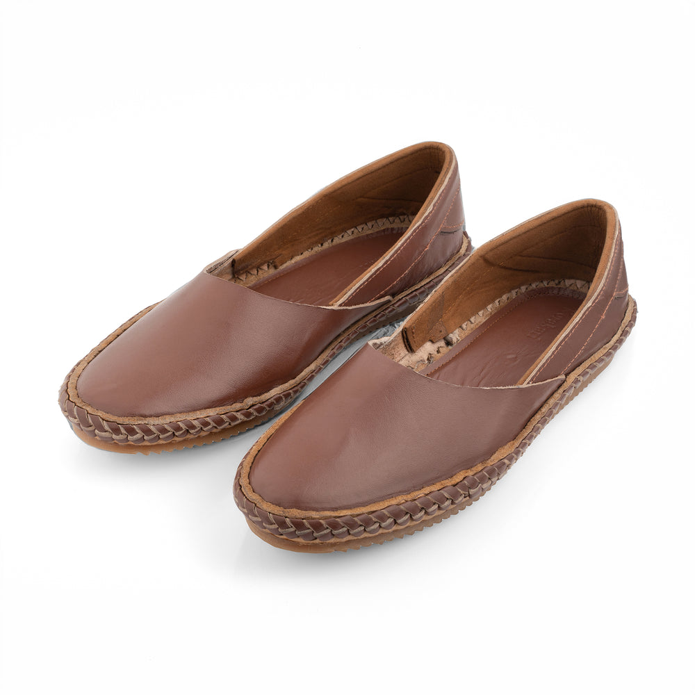 Umber - Kolhapuri Bantu Leather Loafer for Women