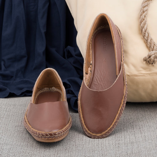 Umber - Kolhapuri Bantu Leather Loafer for Women