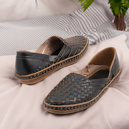 Ebony - Handmade Kolhapuri Leather Loafer for Women