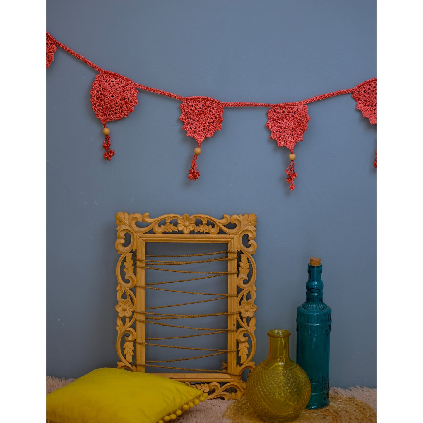 Bird Boho Bunting ~ Rust Red