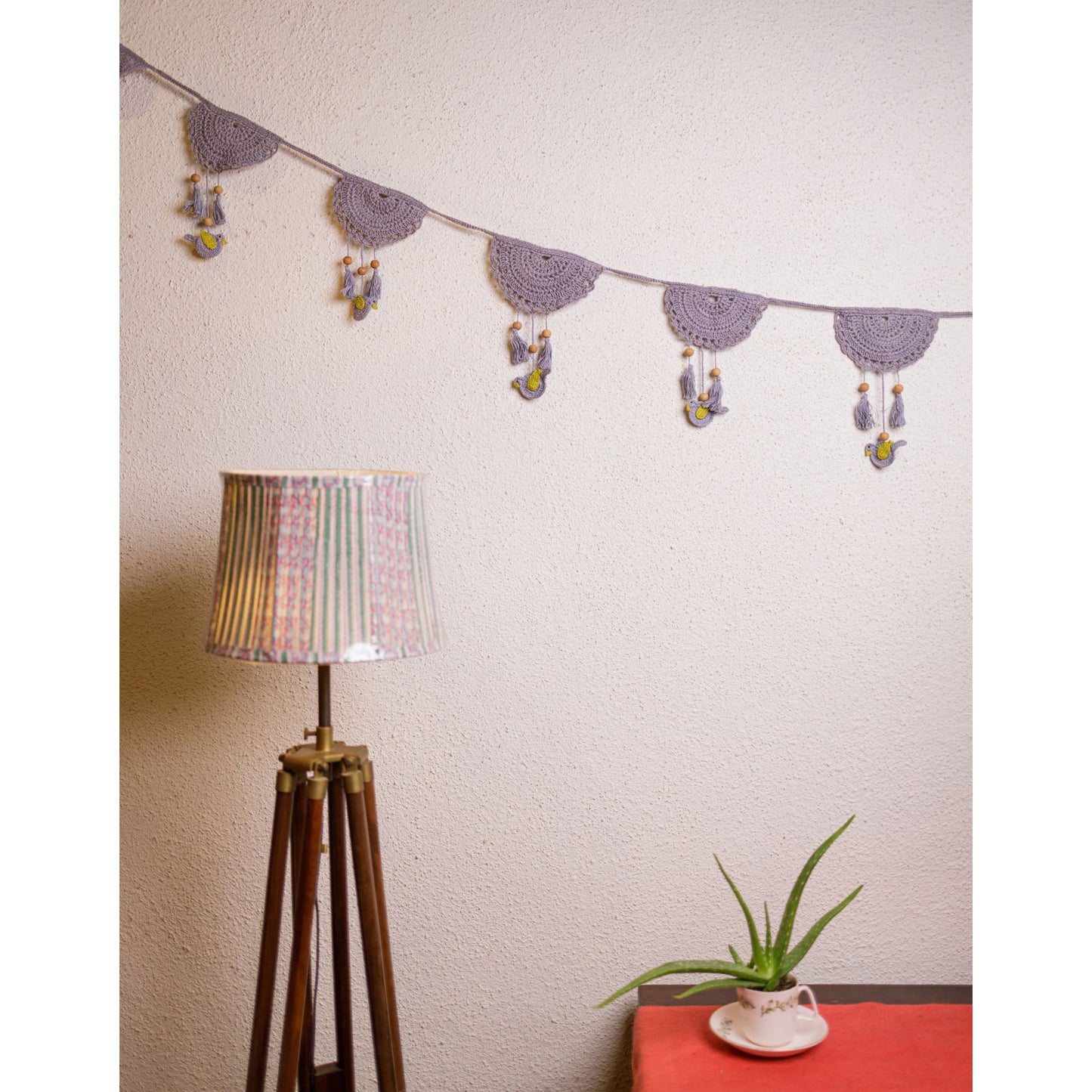 Tassel Boho Bunting ~ Grey