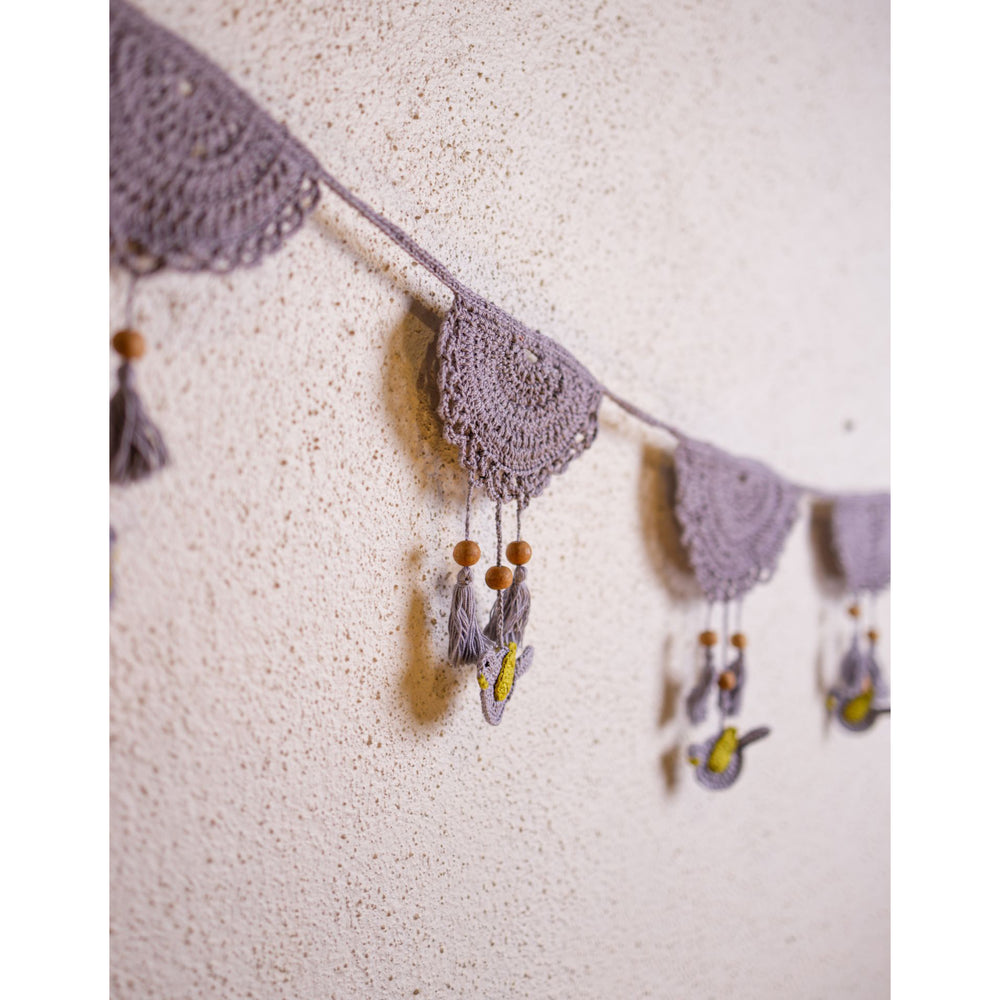 Tassel Boho Bunting ~ Grey