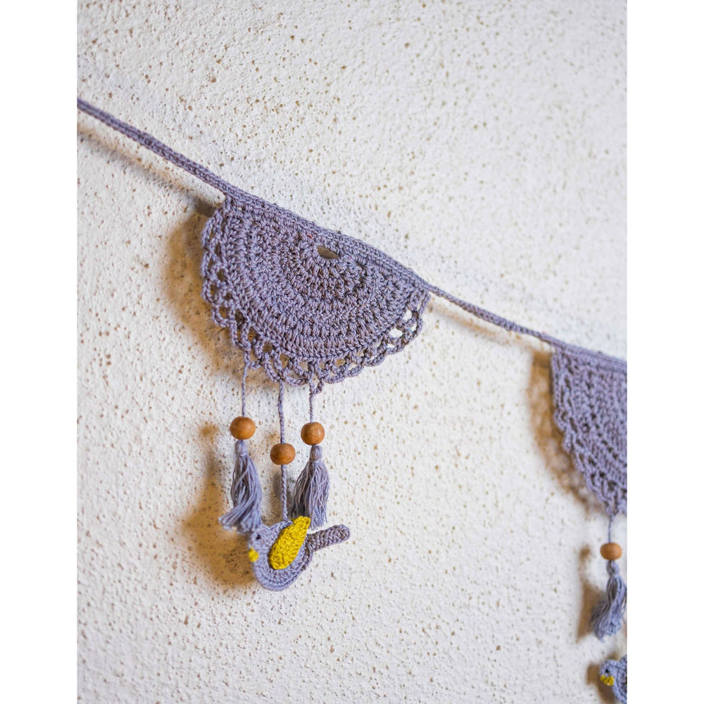 Tassel Boho Bunting ~ Grey