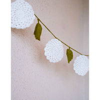 Flower Boho Bunting ~ White