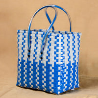 Handmade Blue & White Checks Multipurpose Basket