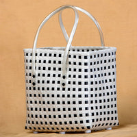 Handmade Black & White Checks Basket