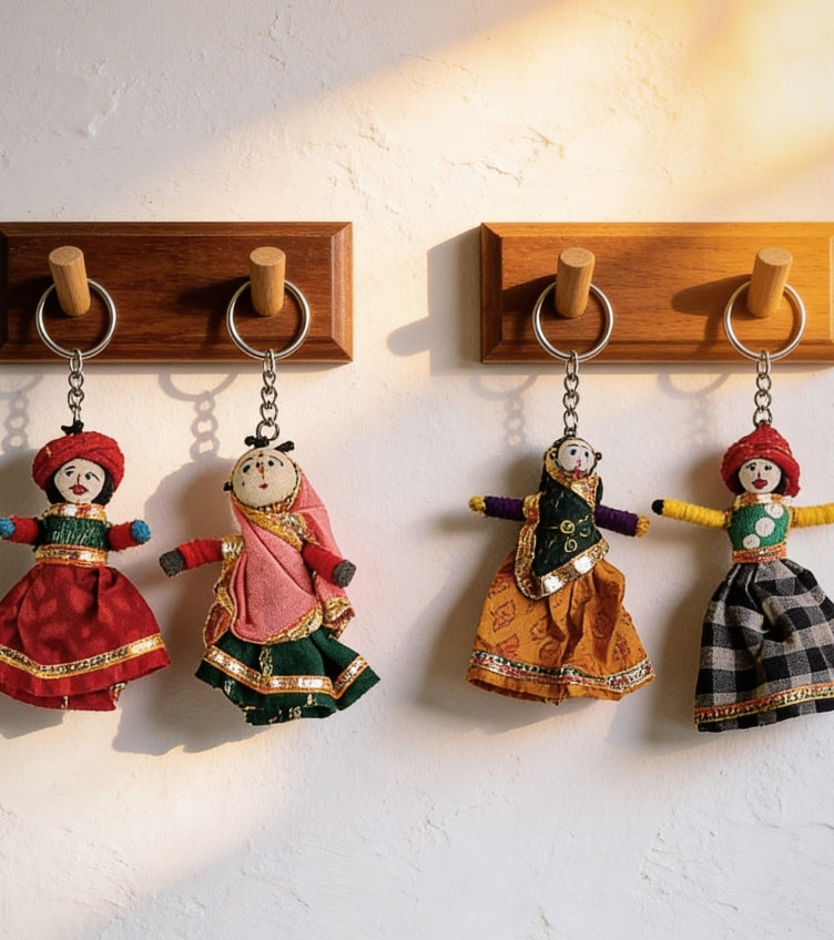 Rajasthani Puppet Keychains