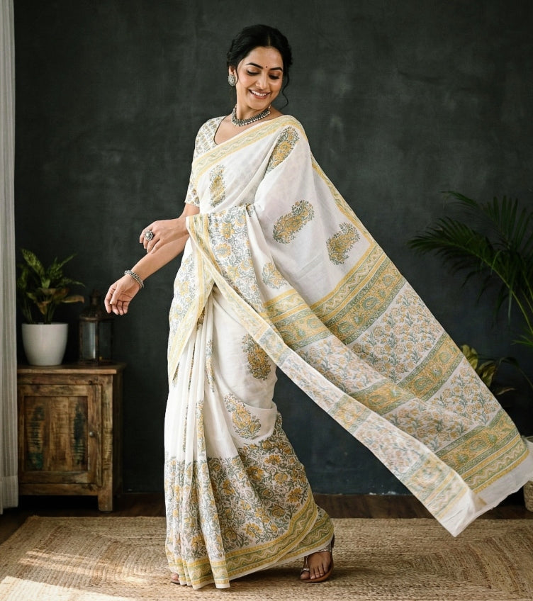 Sanganeri Print Sarees