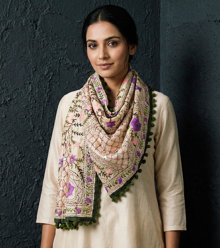 Hand Embroidered Stoles