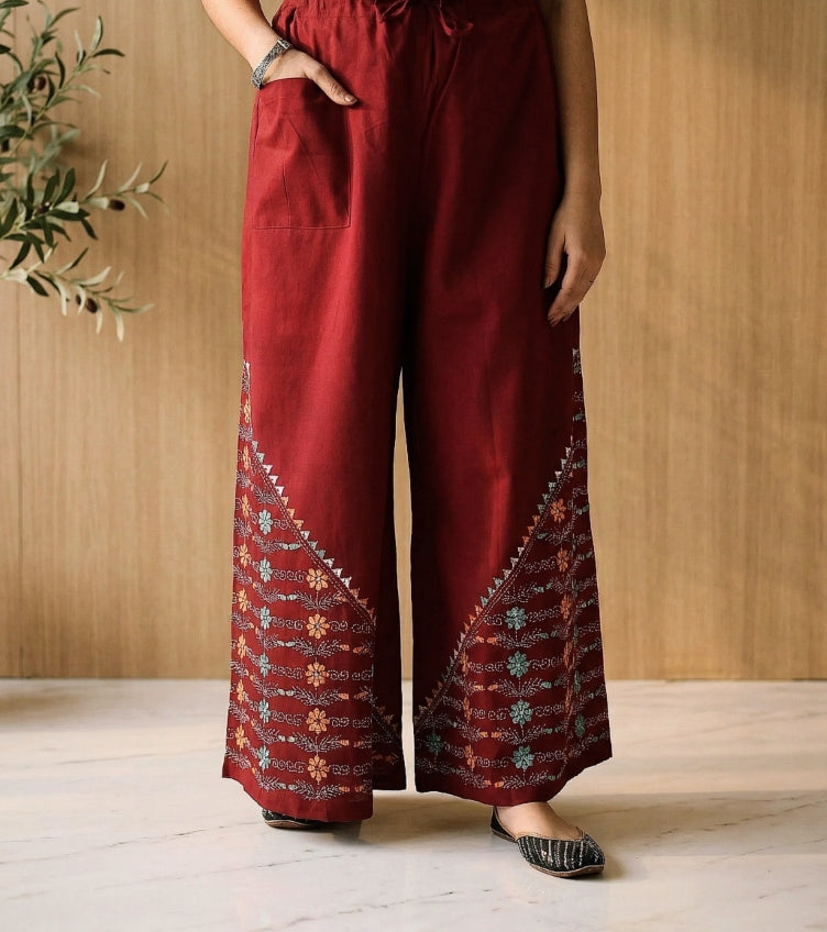 Kantha Embroidery Palazzos