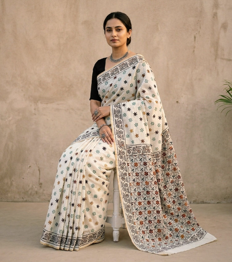 Kantha Embroidery Sarees