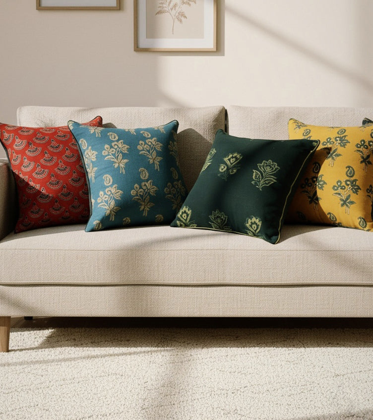 Ajrakh Cushion Covers
