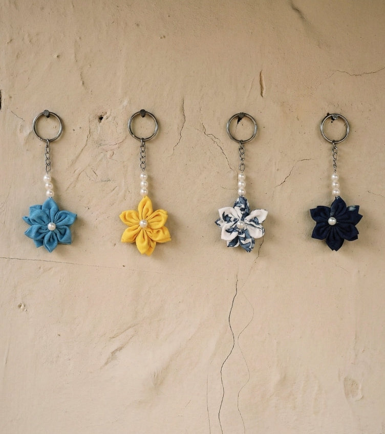 Flower Beaded Keychains