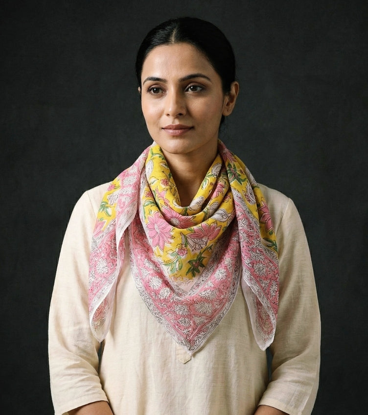 Sanganeri Print Scarves