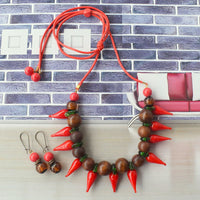 Bindurekha Red Chilli Necklace Set