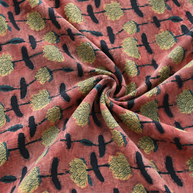 Pomegranate Peel Hand Block Print Cotton Fabric 03