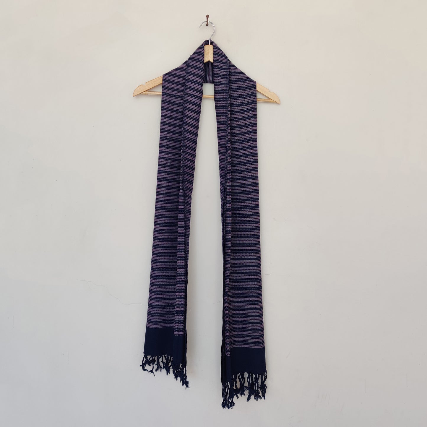 Blue - Purple Pink Handwoven Merino Wool Stole