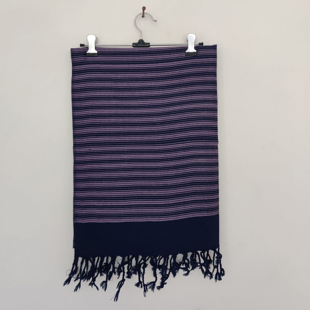 Blue - Purple Pink Handwoven Merino Wool Stole