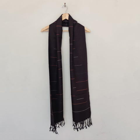 Brown - Multicolor Handwoven Merino Wool Stole