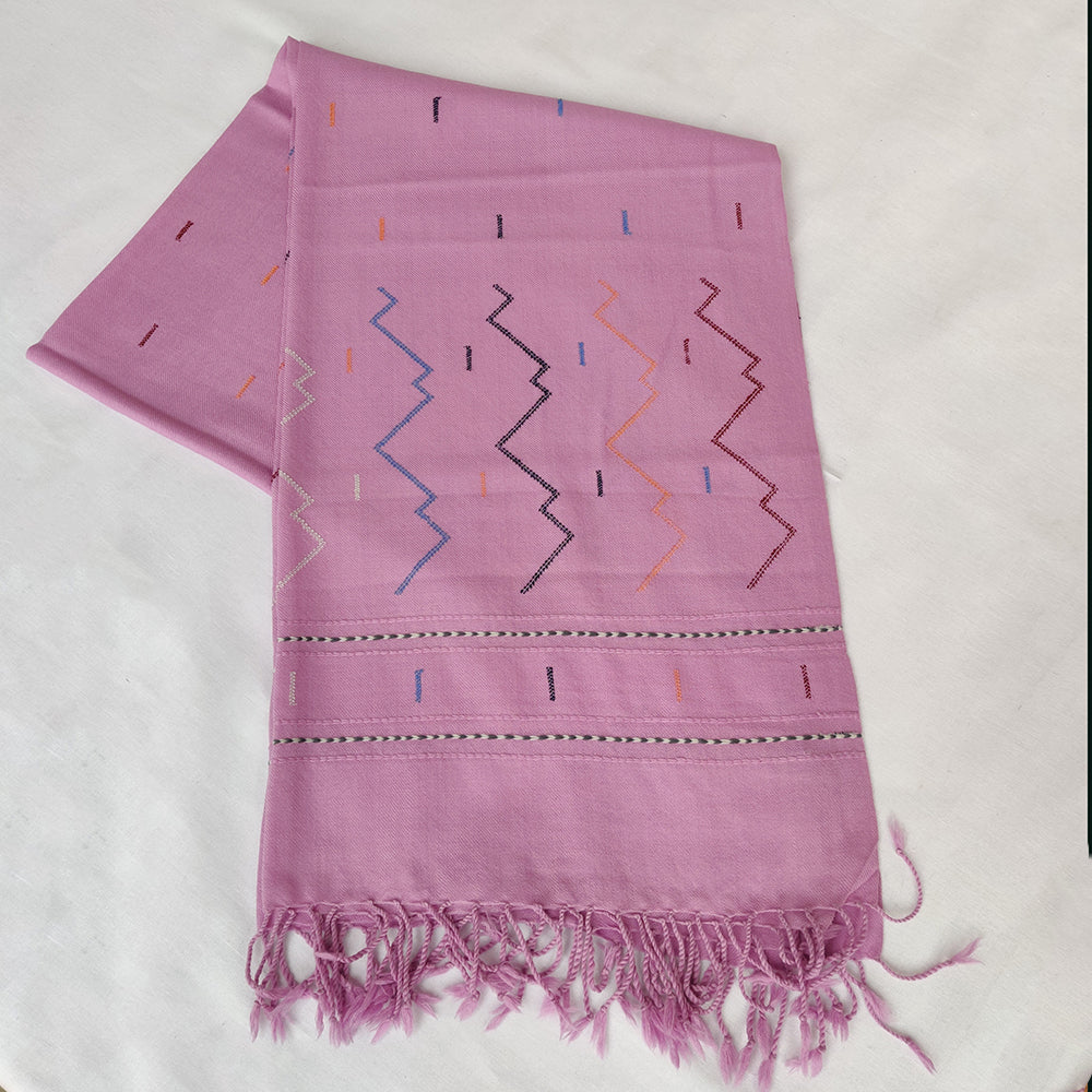 Purple Handwoven Merino Wool Stole