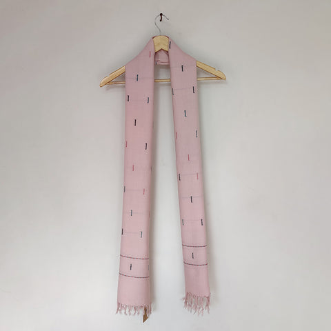 Pink Handwoven Merino Wool Stole