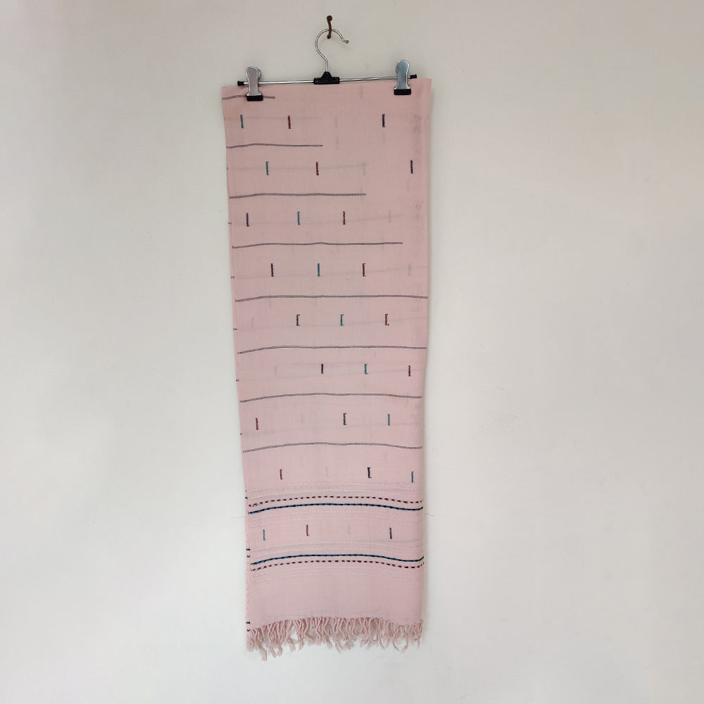 Pink Handwoven Merino Wool Stole