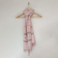 Pink Handwoven Merino Wool Stole