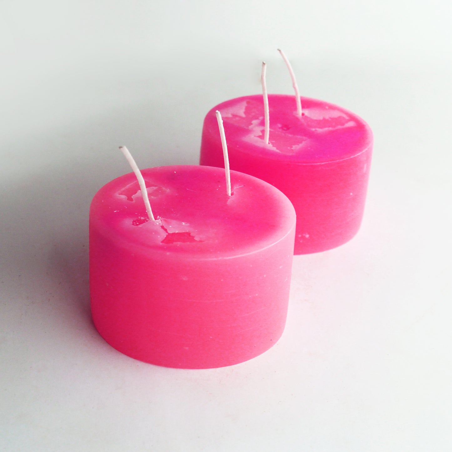 Premium, Perfumed Pink Pillar Candle (Set of 2)