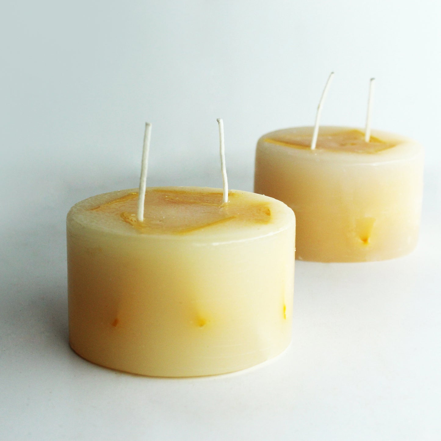 Premium, Perfumed Yellow Pillar Candle (Set of 2)