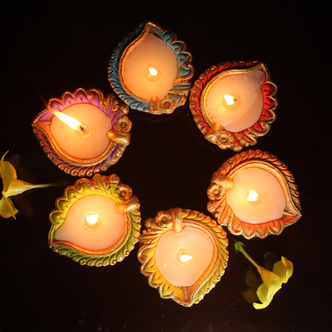 Wax Filled Diyas Set