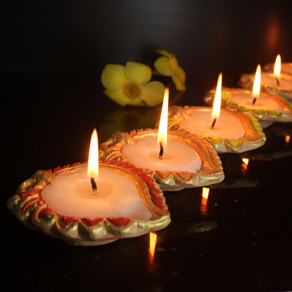 Wax Filled Diyas Set