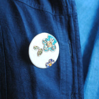 Handcrafted Phool Copper Enamel Lapel Pin