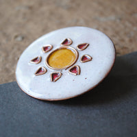 Handcrafted Sooraj Copper Enamel Lapel Pin