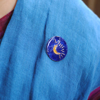 Handcrafted Chanda Copper Enamel Lapel Pin