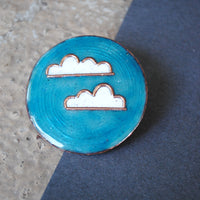 Handcrafted Baadal Copper Enamel Lapel Pin