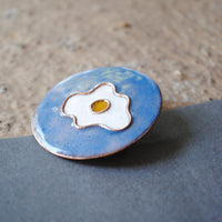 Handcrafted Ande ka Funda Copper Enamel Lapel Pin