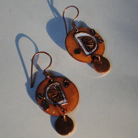 Handcrafted Nimbuzz Copper Enamel Earrings