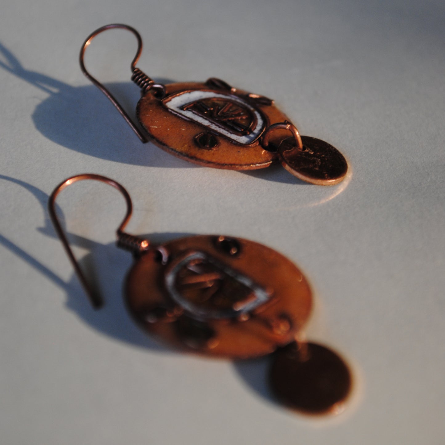 Handcrafted Nimbuzz Copper Enamel Earrings